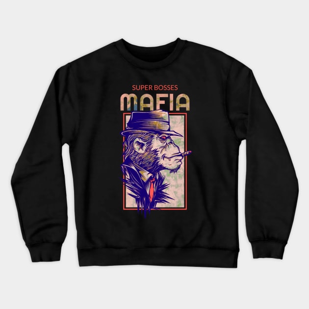 Super Bosses MAFIA (ape) Crewneck Sweatshirt by PersianFMts